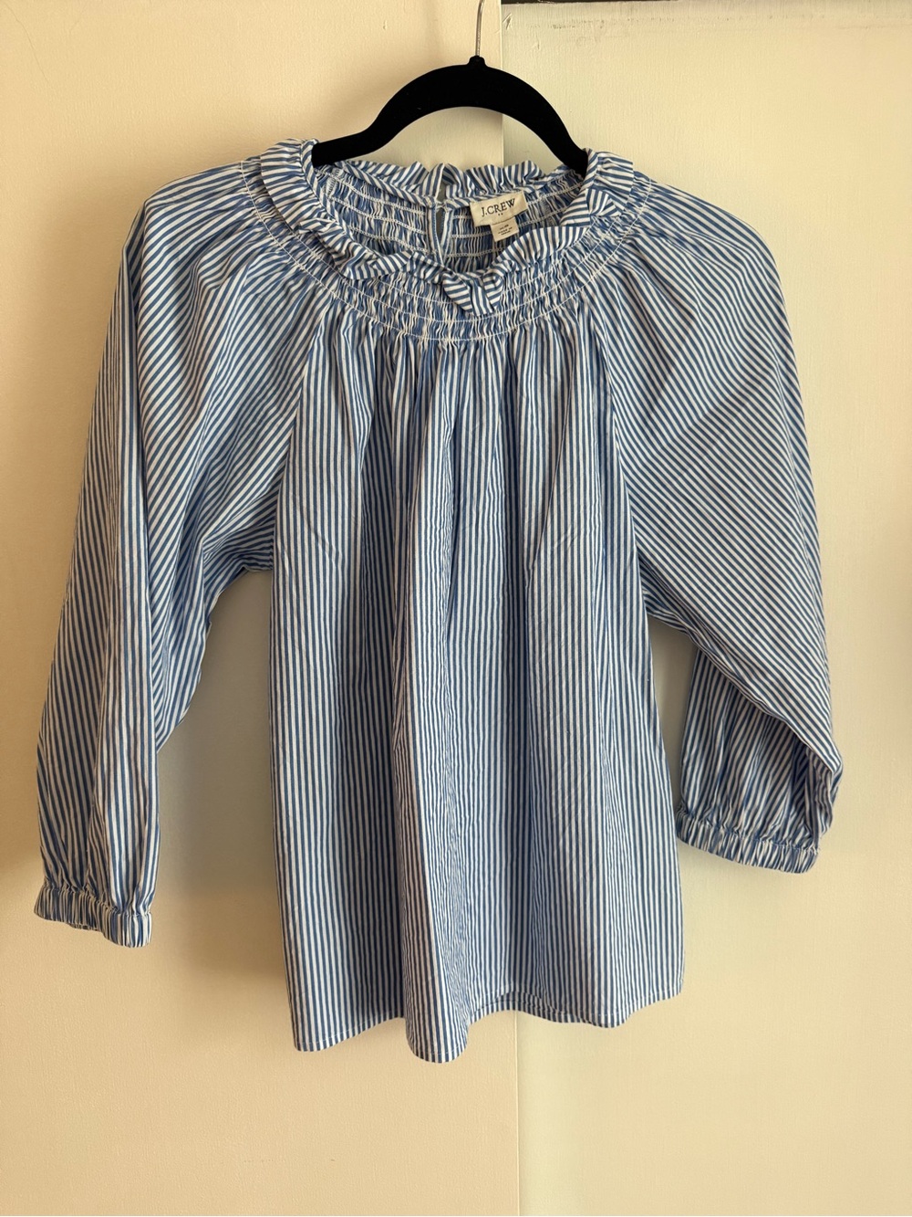 J Crew Ruffle Neck Blouse